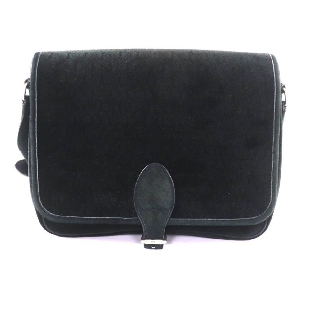 Saint Laurent Paris YSLmonogram Velvet Shoulder Bag Black Silver-Hardw